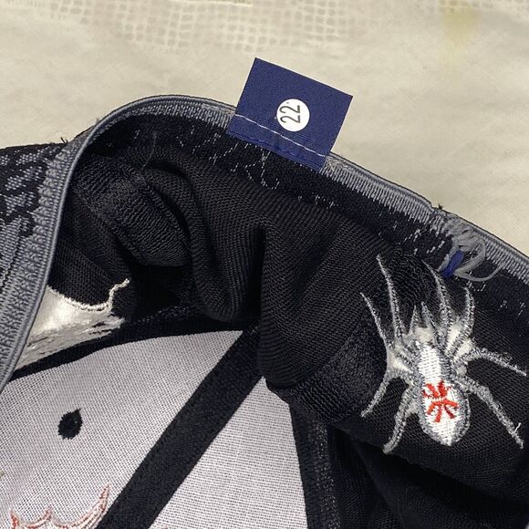 RARE Vtg. Jesse James Mac Tools Racing Size L/XL Skull Web Flex Cap West Coast - Picture 8 of 8